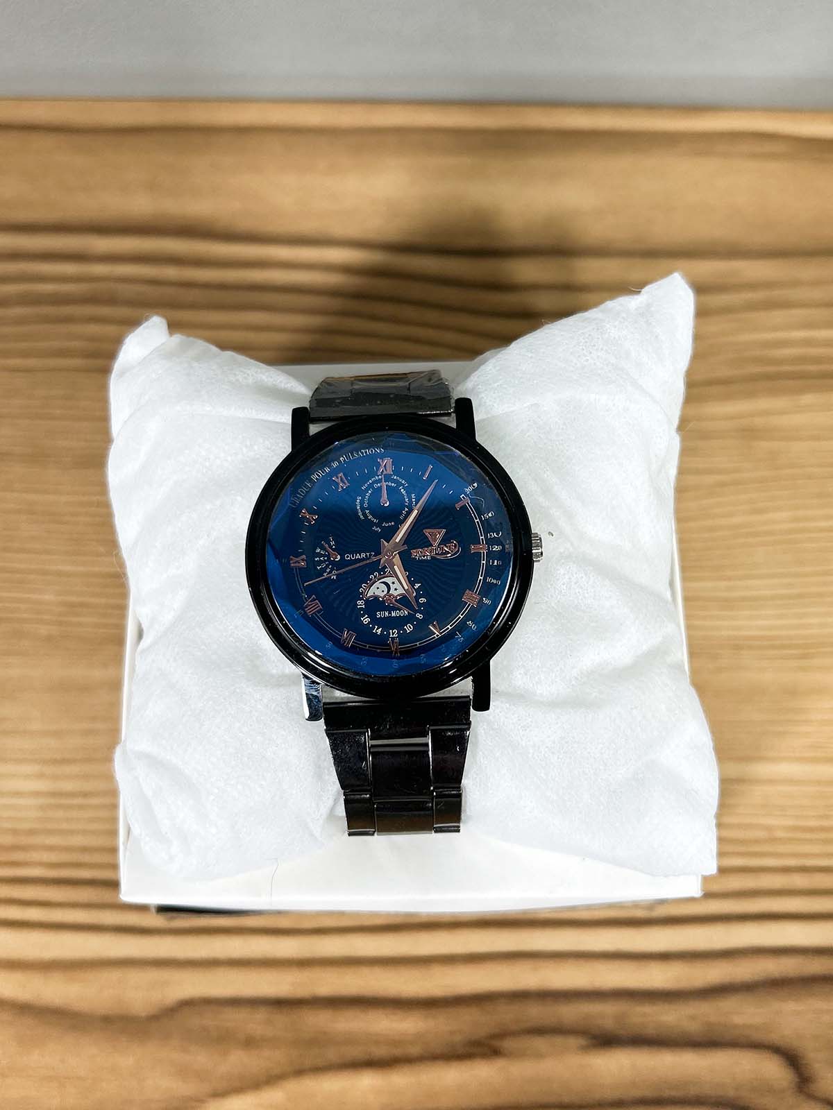 Black Stainless Steel Watch For Men MW159