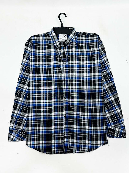 B Blue Checks Casual Shirt For Men MCS134