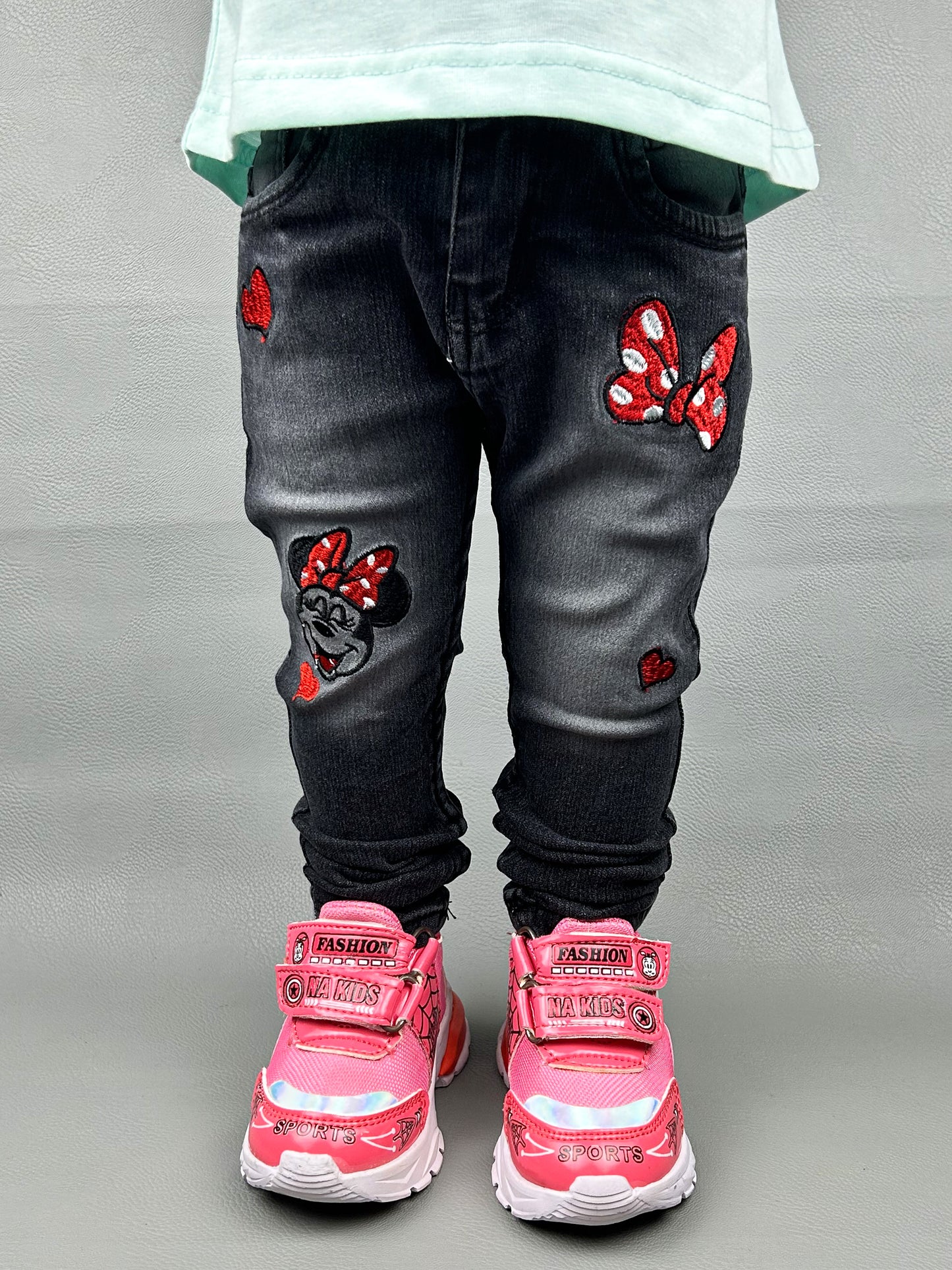 3Yrs - 13Yrs Black Stretchable Denim Jeans For Girls GJ08