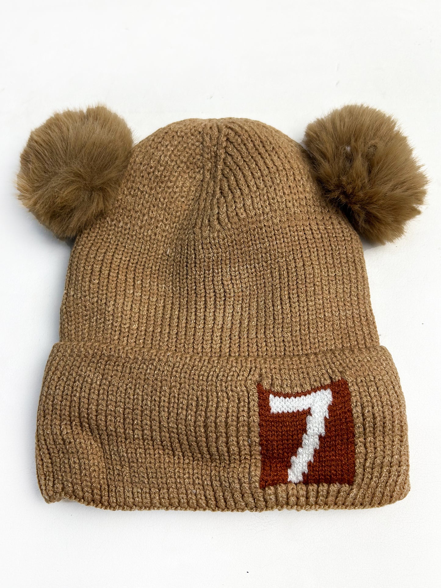 Light Brown Beanie Winter Caps For Kids/Unisex Winter Hat/Warm Knitted Beanie for Kids KWC19