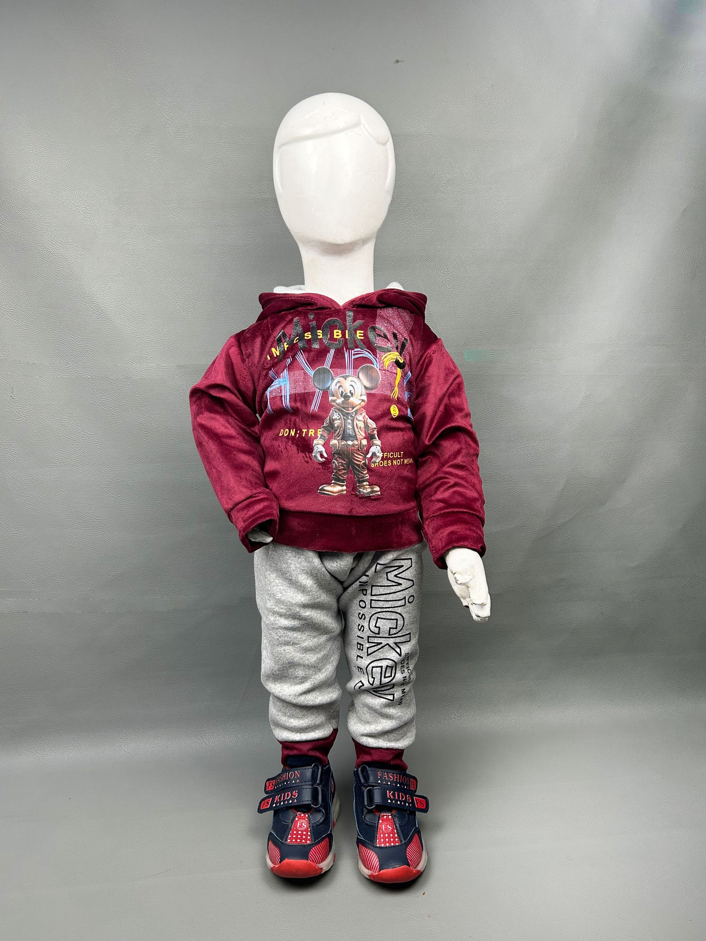 1Yr - 4Yrs Mickey Dark Maroon Suit For Kids SG BS163