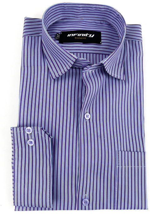 Purple Lines Formal Dress Shirt For Men MFS311