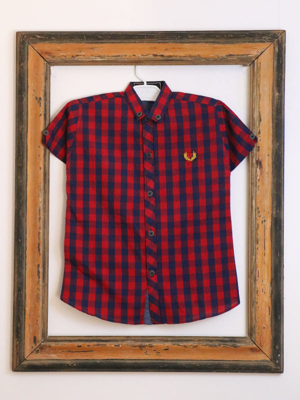 AZ Boys Casual Shirt 5Yrs - 12 Yrs Red Check