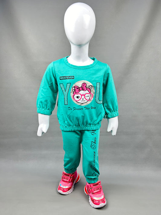 1Yr - 4Yrs Forever Turquoise Suit For Girls SK GS112