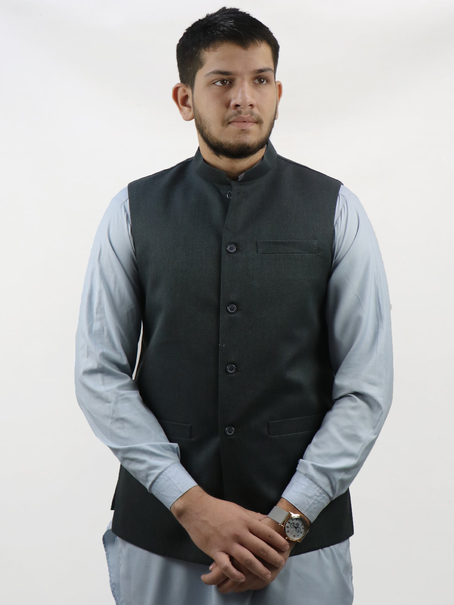 Dark Grey Waistcoat for Men MW11