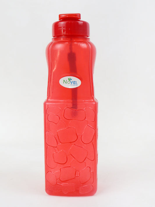 Transparent Novel Water Bottle Red - 1200 ML