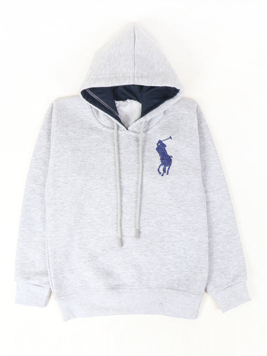 KH11 Kids Pullover Hoodie 4Yrs - 9Yrs Polo Light Grey