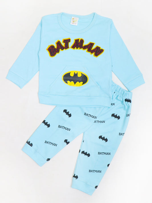 TG Kids Suit 1Yr - 4Yrs Bat Man Light Blue