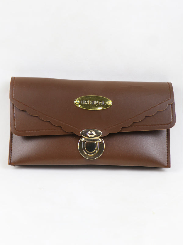 Ladies Hand Purse Clutch 02 Brown