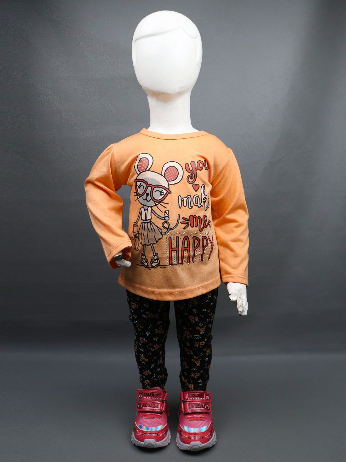 1Yr - 4Yrs Happy Orange Suit For Girls RZ GS88