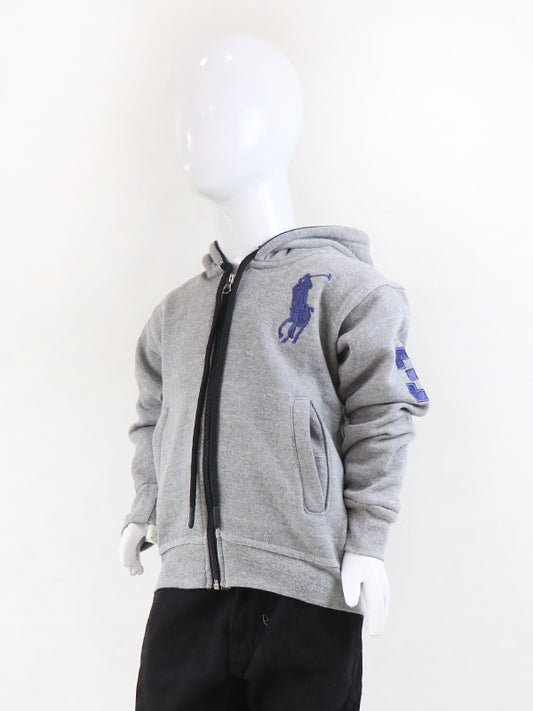 KH12 Kids Zipper Hoodie 2.5Yrs - 8Yrs Polo Grey