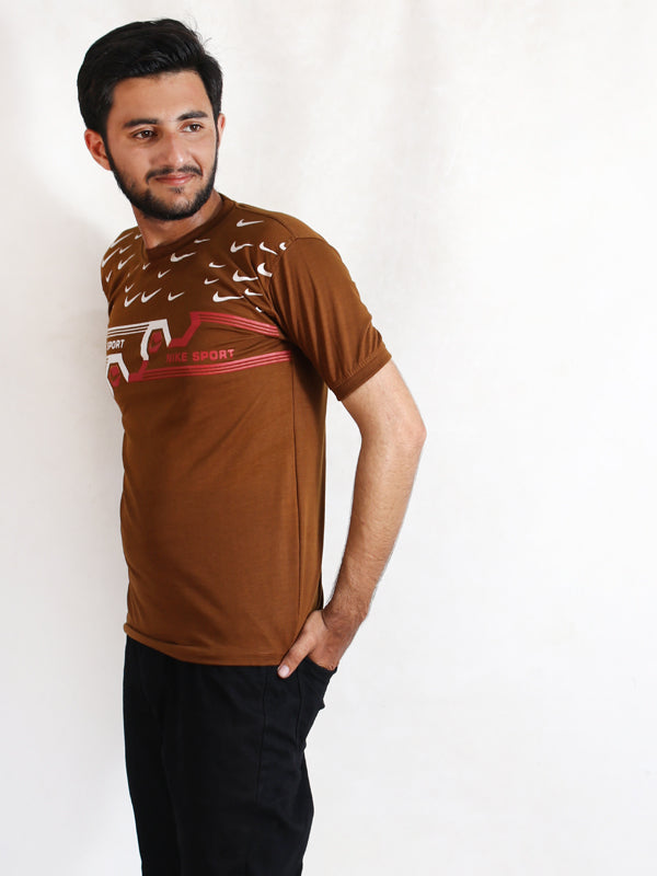 AH Men's T-Shirt Hockey Brown