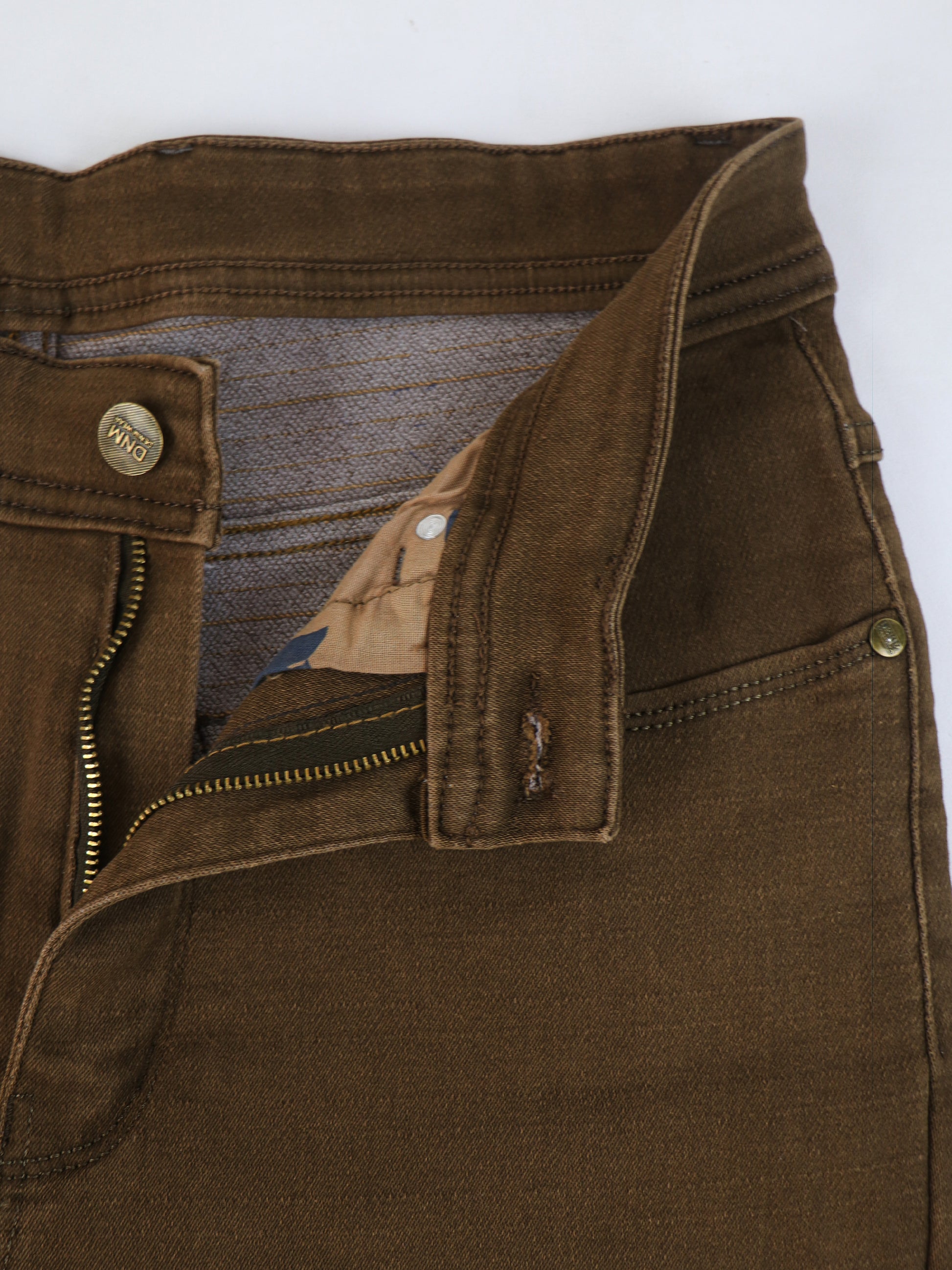 Men's Stretchable Regular Fit Denim Jeans Brown – The Cut Price