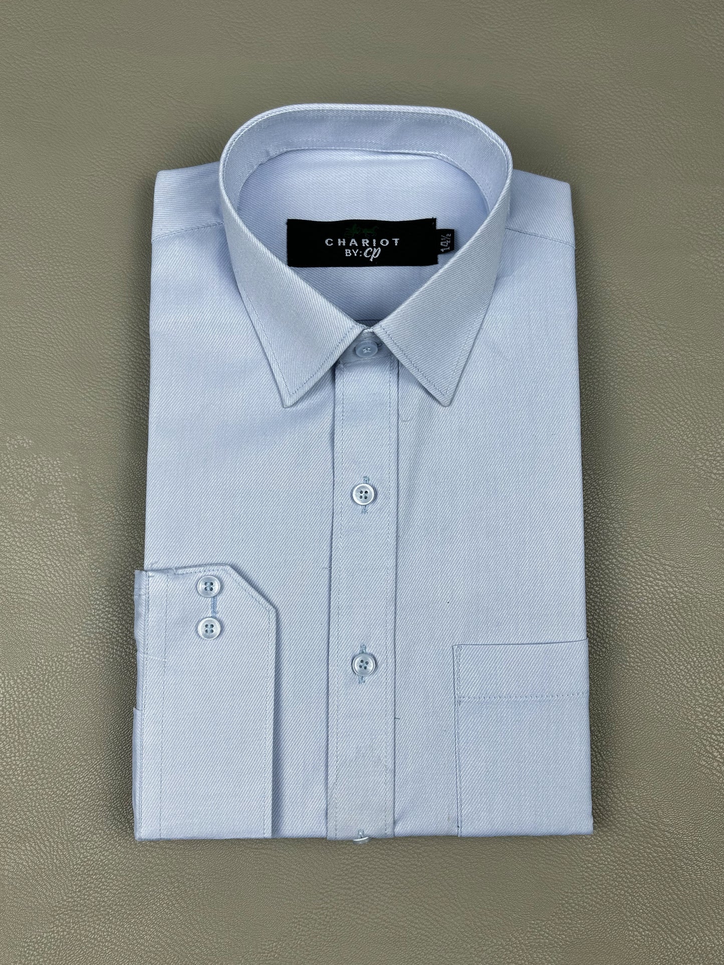 Sky Blue Stripes Formal Dress Shirt For Men MFS195