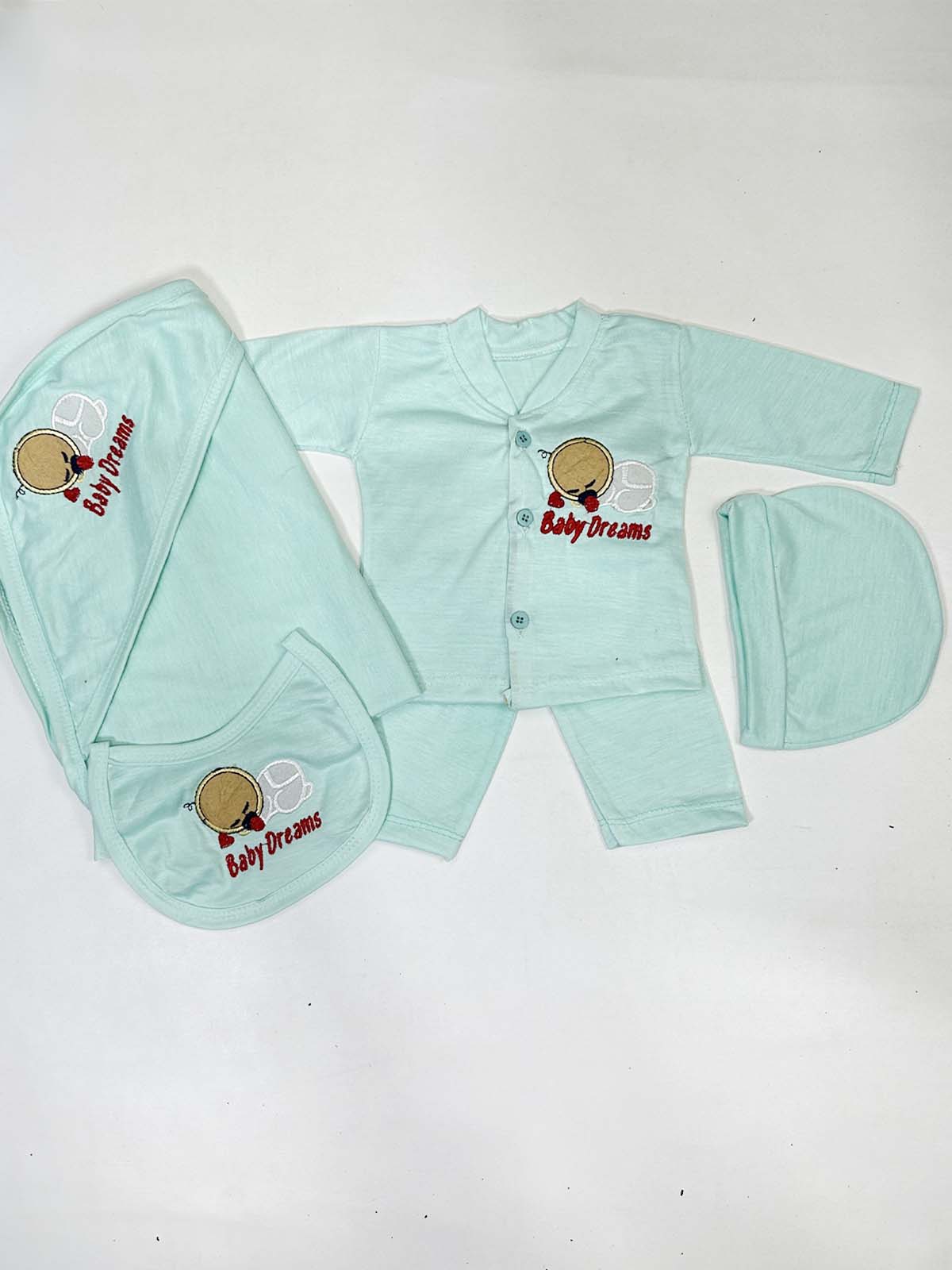 0Mth - 3Mth Green 5Pcs Gift Set For Newborn HG NBGS241