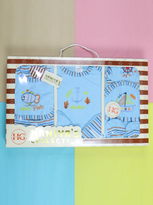 NBGS41 Newborn 10Pcs Gift Set 0Mth - 3Mth Ship Blue