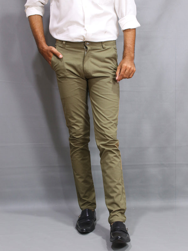 Brown Cotton Chino Pant For Men MCP05