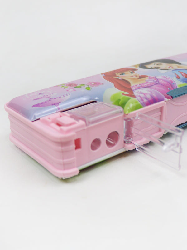 PB19 Pencil Box with 2 Sharpeners For Kids Pink