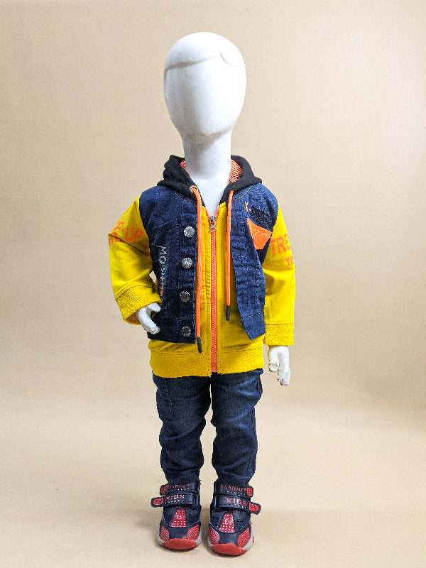 1Yr - 4Yrs Terry Yellow Suit For Kids MG BS102