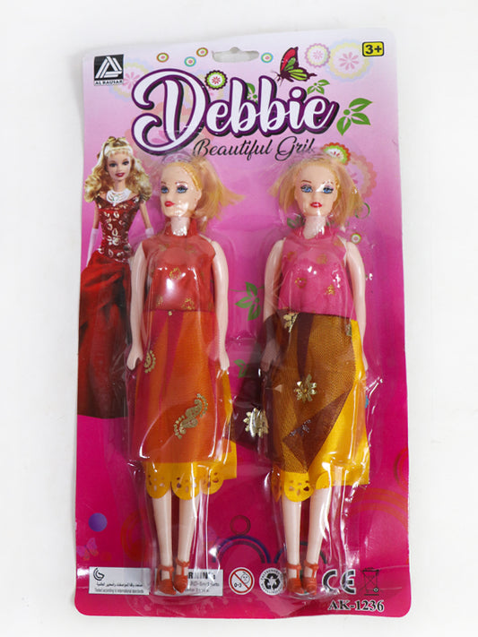 Multicolor Pack Of 2 Beauty Doll Toy for Girls