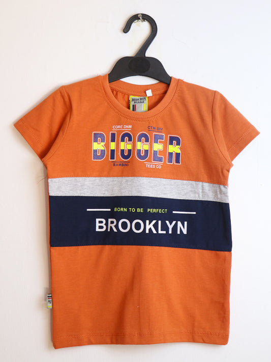 AJ Boys T-Shirt 2.5Yrs - 8 Yrs Bigger Orange