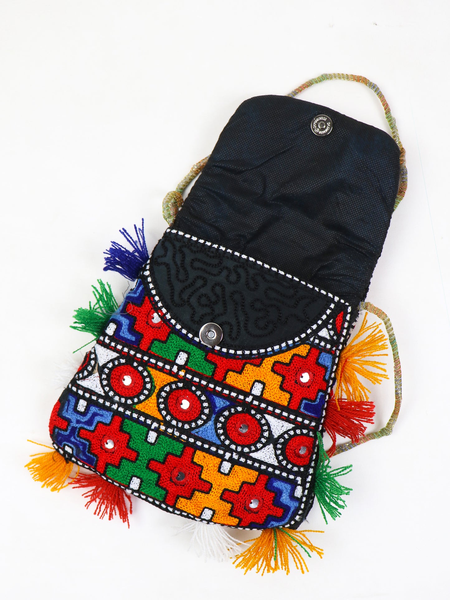 Women's Traditional Mini Handbag Flowers - Multicolor