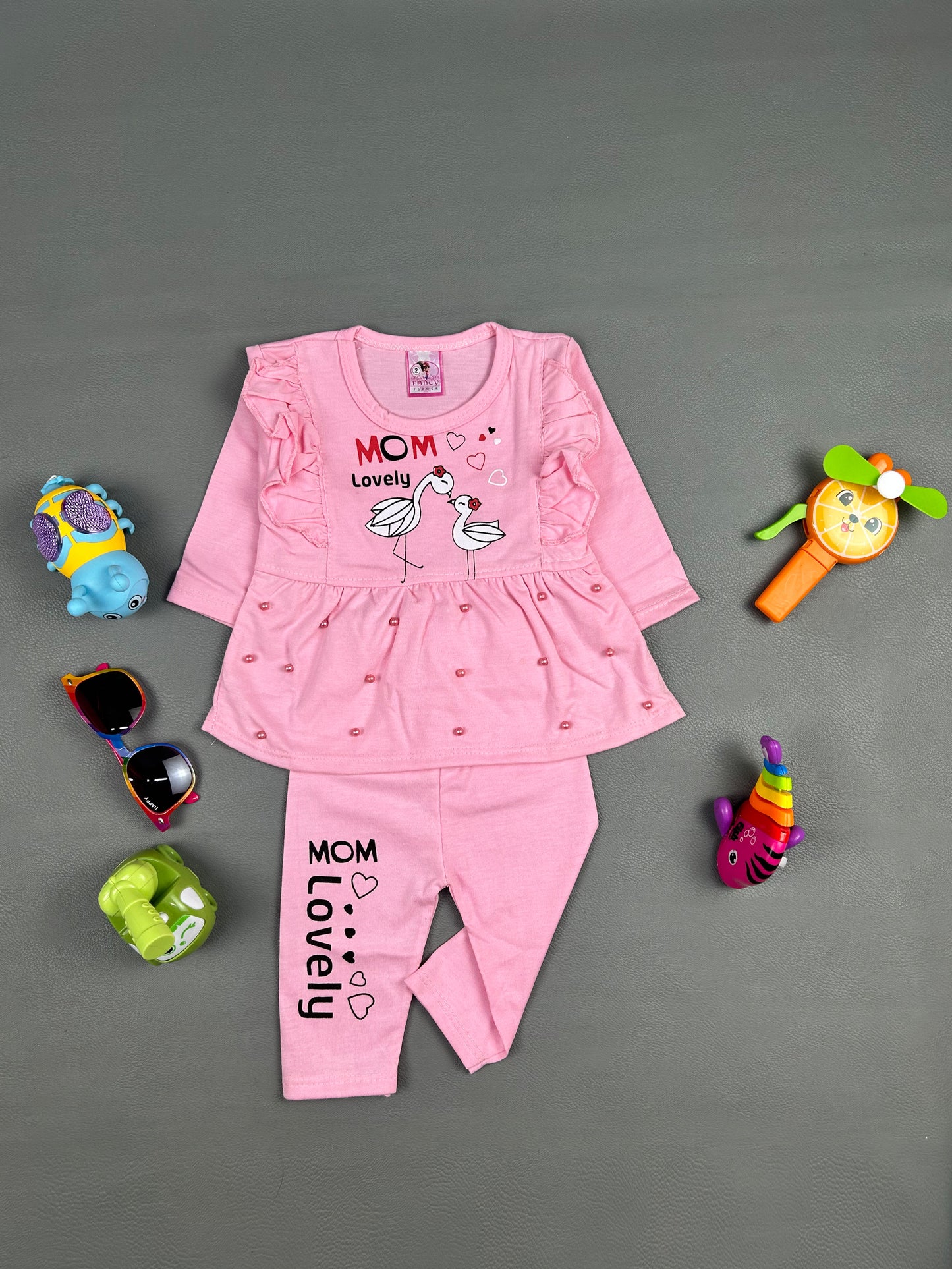 3Mth - 9Mth Lovely Pink Baby Suit For Newborn NBS254