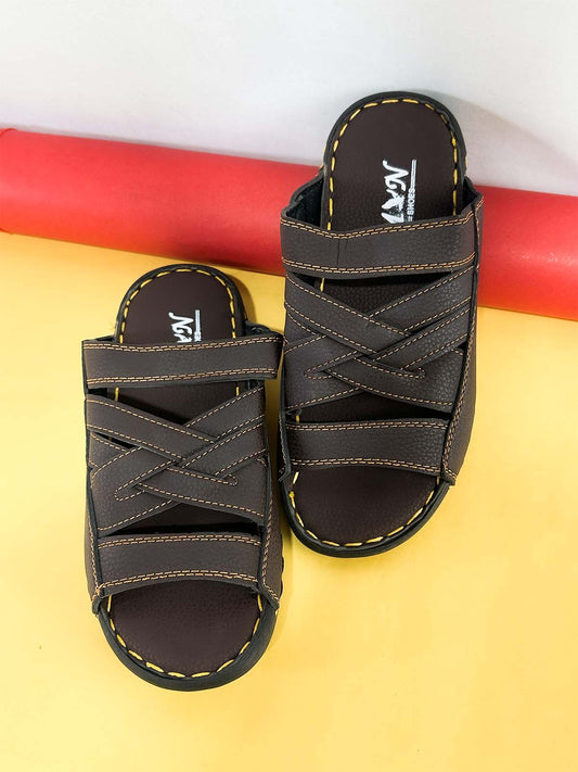 Brown Casual Slippers for Men MC145
