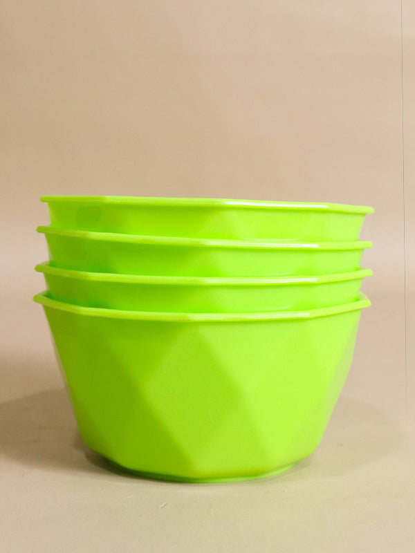 Light Green Pack Of 4 Plastic Bowls MB15