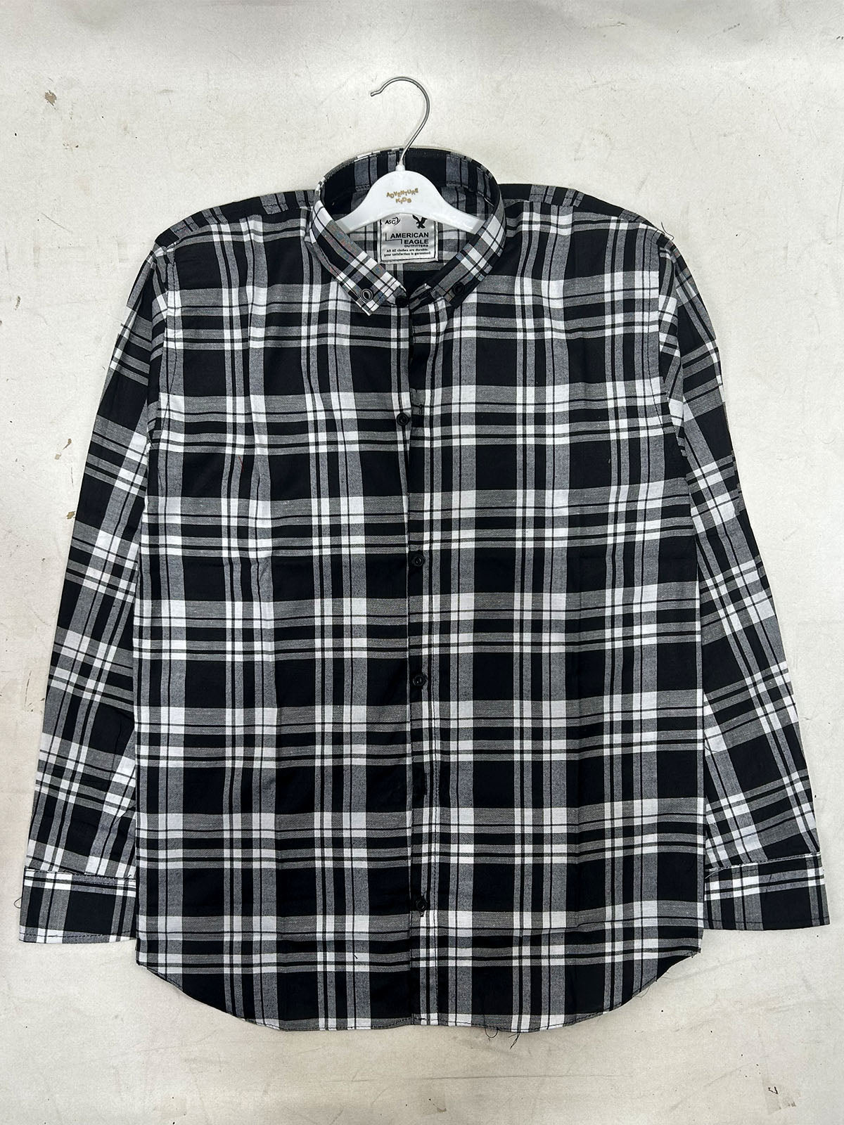 AE Black Check Casual Shirt For Men MCS149