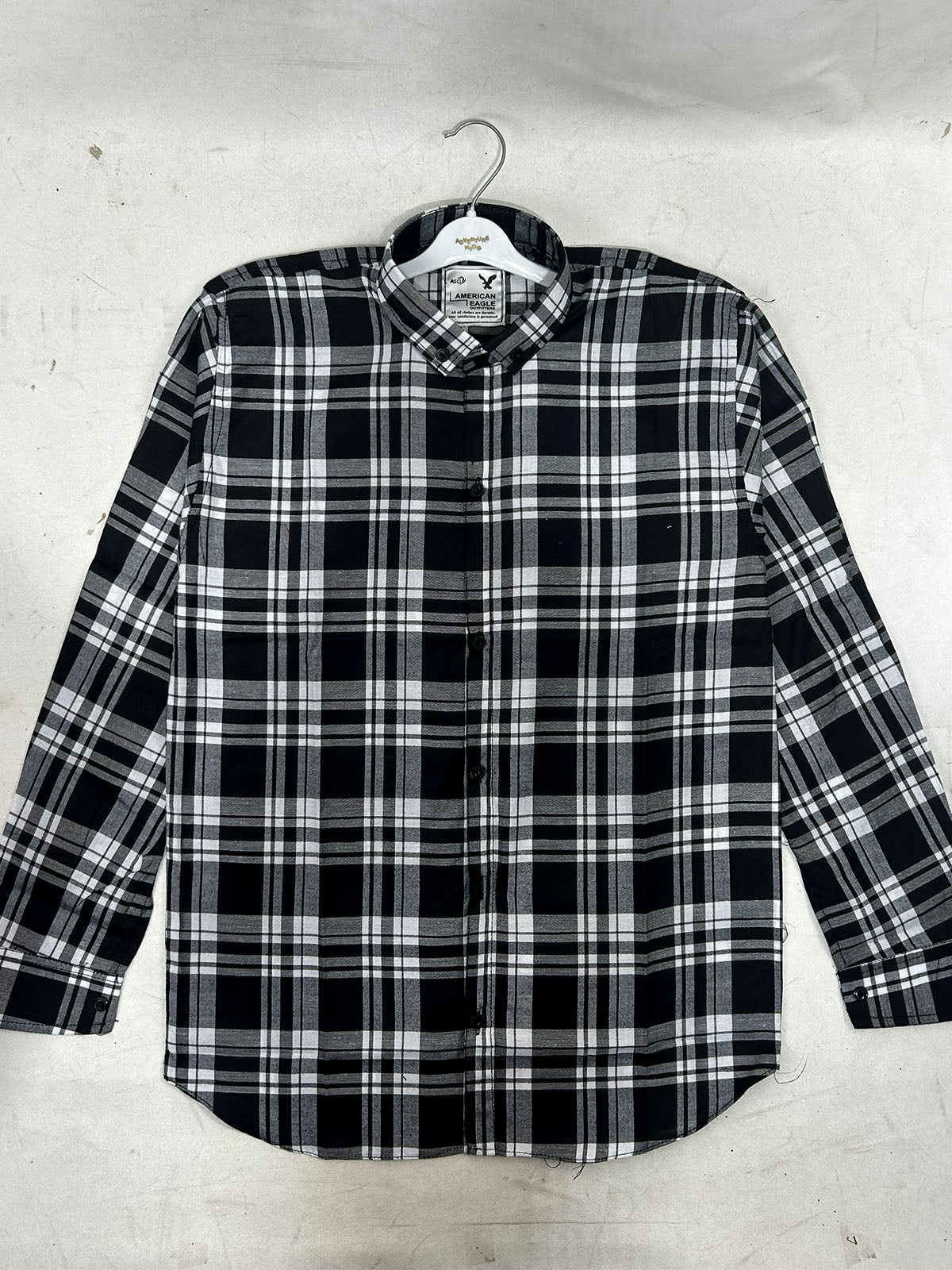 AE Black Check Casual Shirt For Men MCS149
