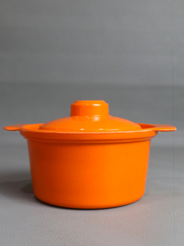 Orange Melamine Circle Shape Mini Bowl