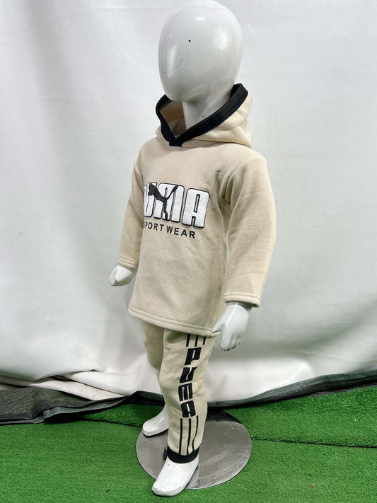 2Yr - 5Yrs Fleece PU Beige Suit For Kids SH BS548