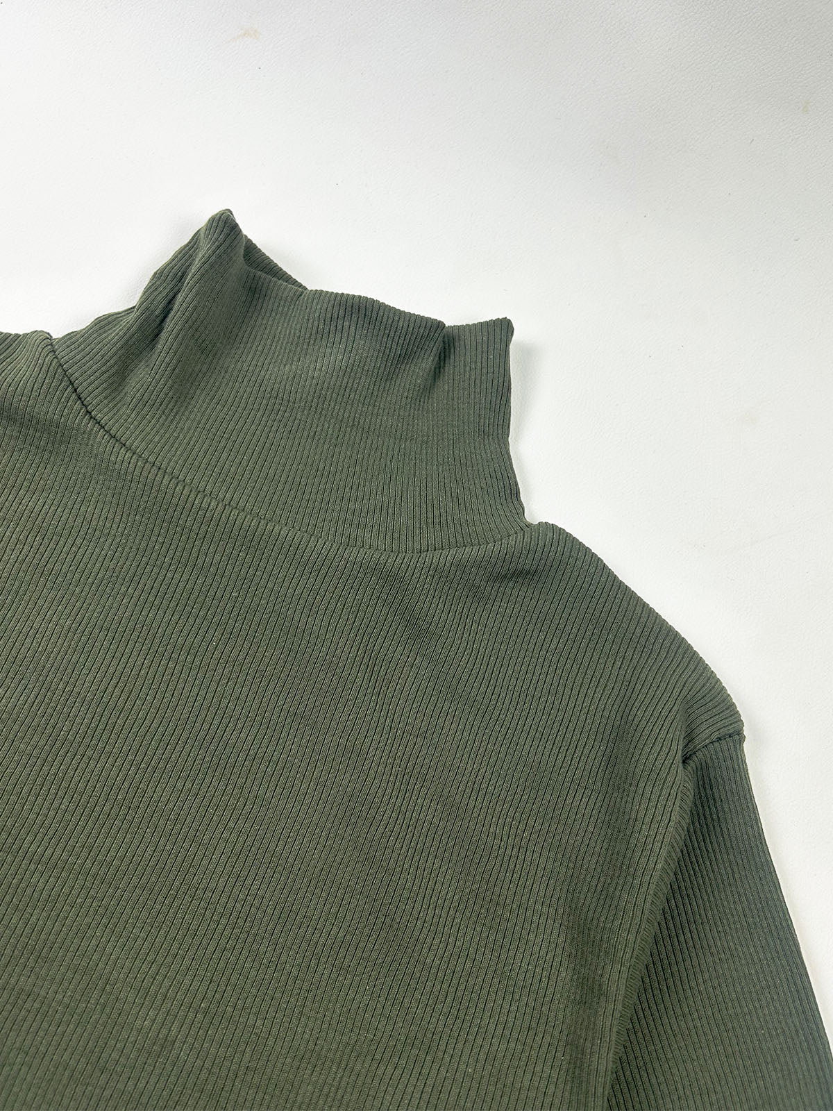 Men's Green Plain High Neck MH14