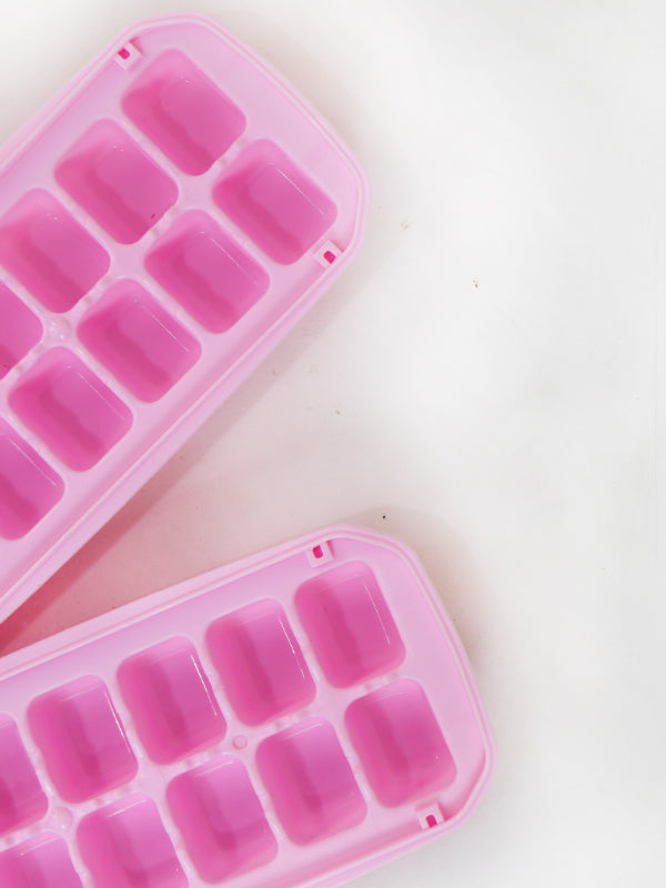 KTC10 Frosty Pack of 2 Ice Cubes Tray (14 Cubes) Pink