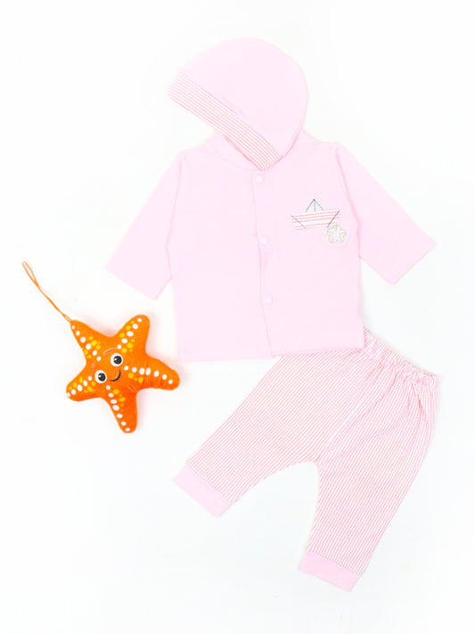 AJ Newborn Baba Suit 0Mth - 3Mth Ship Baby Pink