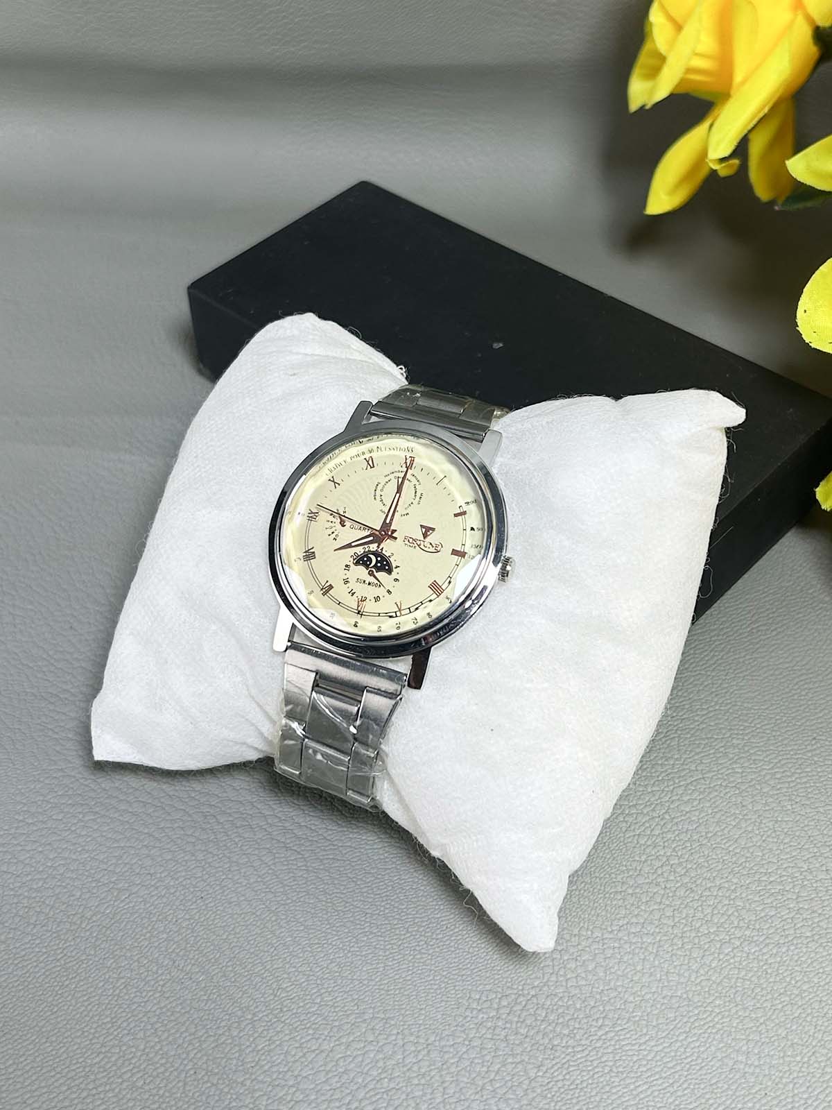 Silver Stainless Steel Watch For Men MW160