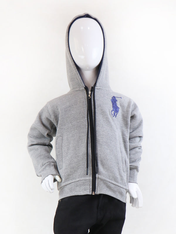 KH12 Kids Zipper Hoodie 2.5Yrs - 8Yrs Polo Grey