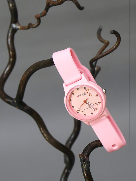 Light Pink Stylish Wrist Watch for Women WW27