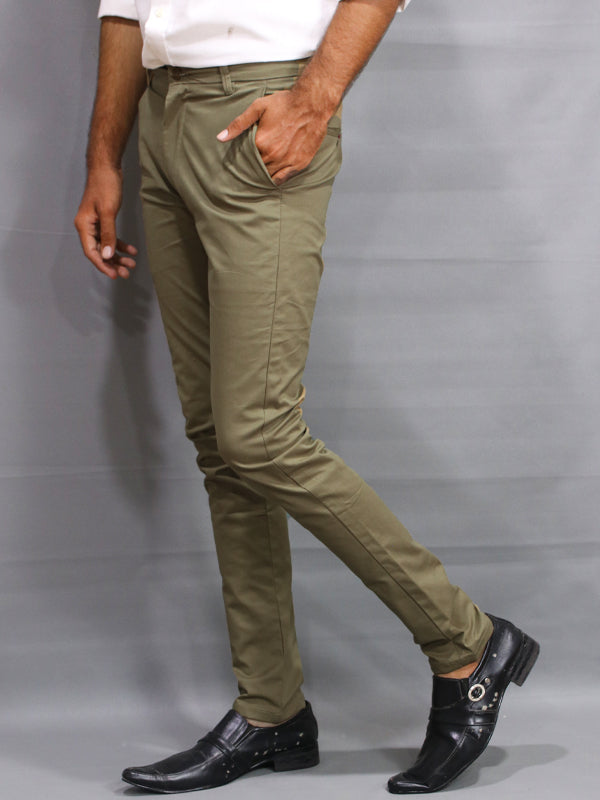 Brown Cotton Chino Pant For Men MCP05