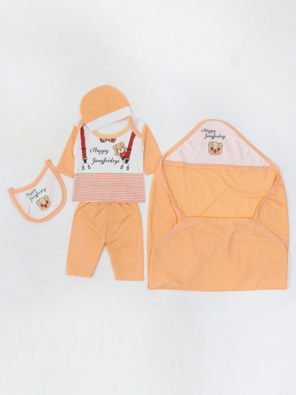 NBGS16 HG Newborn Pack of 5 Gift Set 0Mth - 3Mth Orange