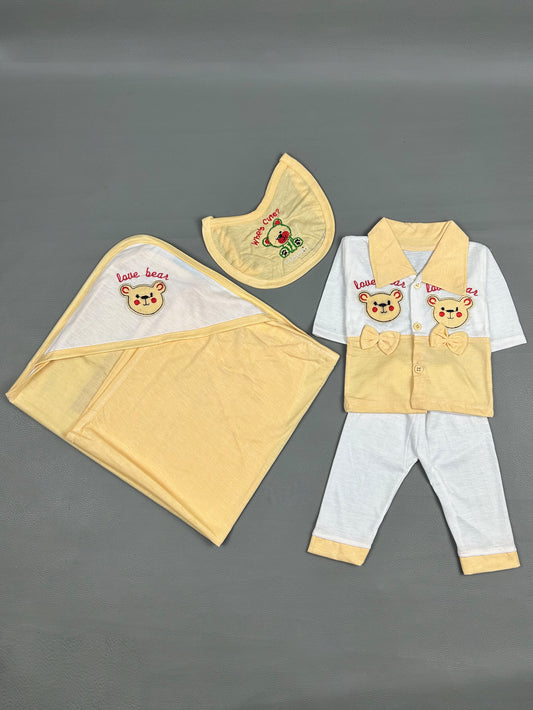 0Mth - 3Mth Love Yellow 5Pcs Gift Set For Newborn NBGS132