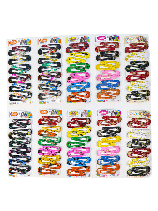 Pack of 12 Girl's Hairpins Multicolor & Multidesign H-003