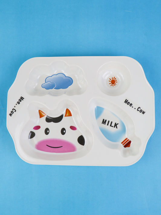 Cow 4-Compartment Melamine Tray