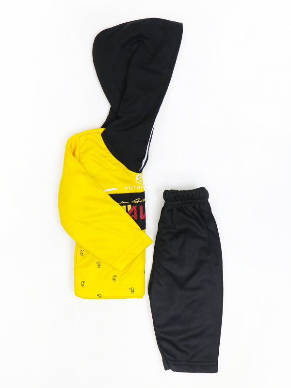 SF Hooded Newborn Baba Suit 3Mth - 9Mth Wave Yellow