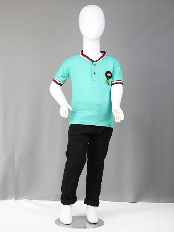 TB Boy T-Shirt 3 Yrs - 8 Yrs Sea Green