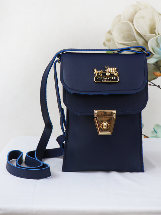 WHB35 Women's Handbag Coach Navy Blue