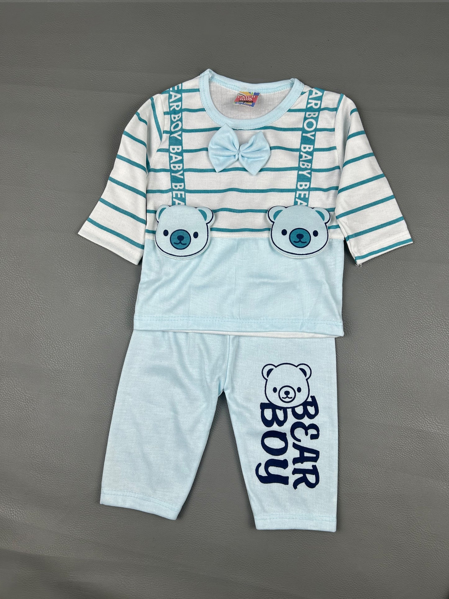 3Mth - 9Mth Light Blue Bear Suit For Newborns HG NBS177