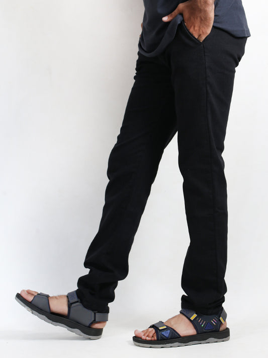 MDJ02 KN Men's Regular Fit Stretchable Denim Jeans Black