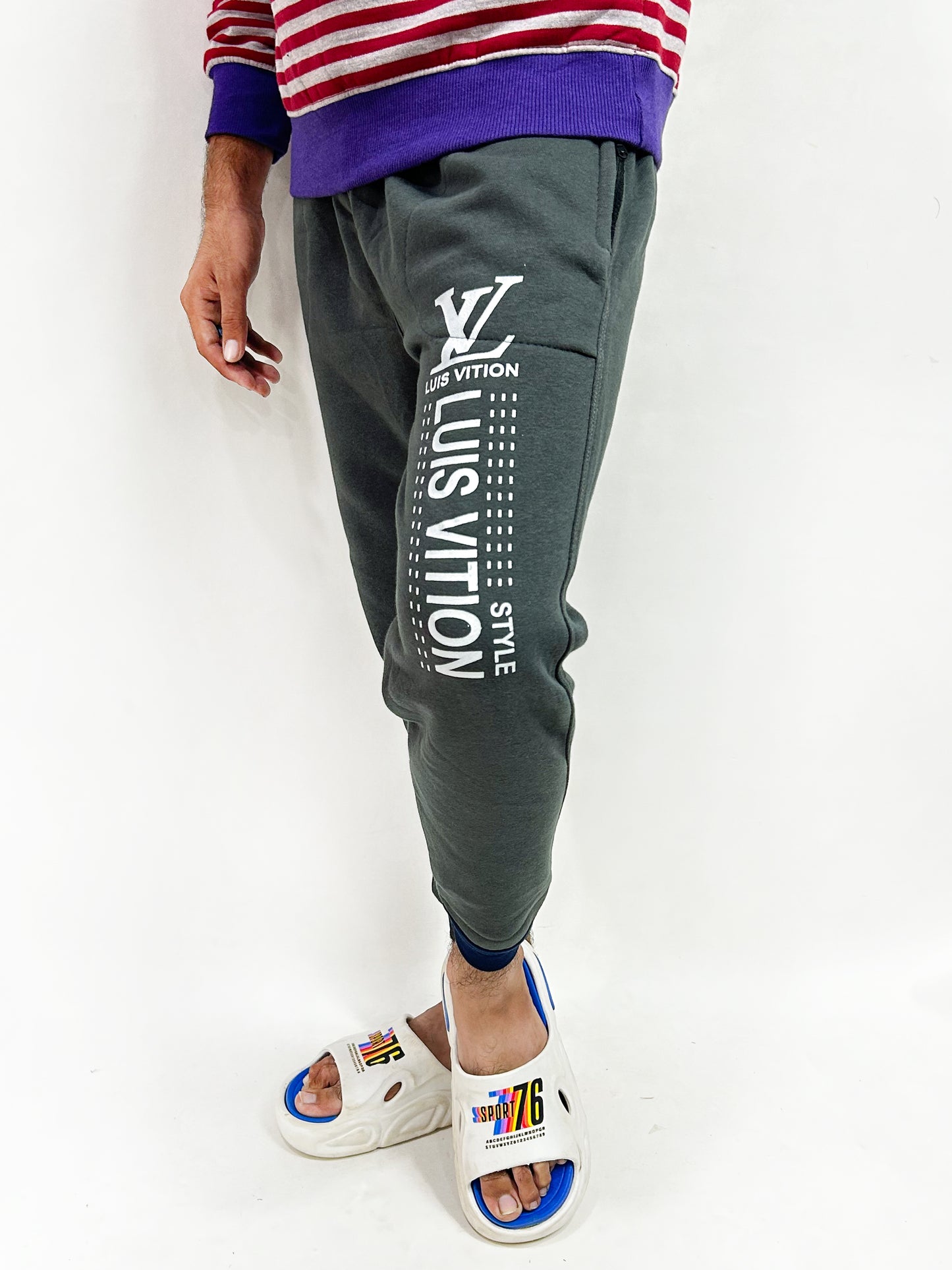 Dark Grey LV Trouser For Men HG MT108